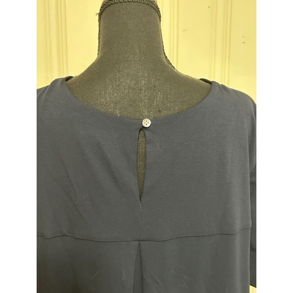 NWT J. Jill Wearever Navy Blue Short Sleeve Tee Shirt Dress 2X Plus Capsule - Picture 4 of 9